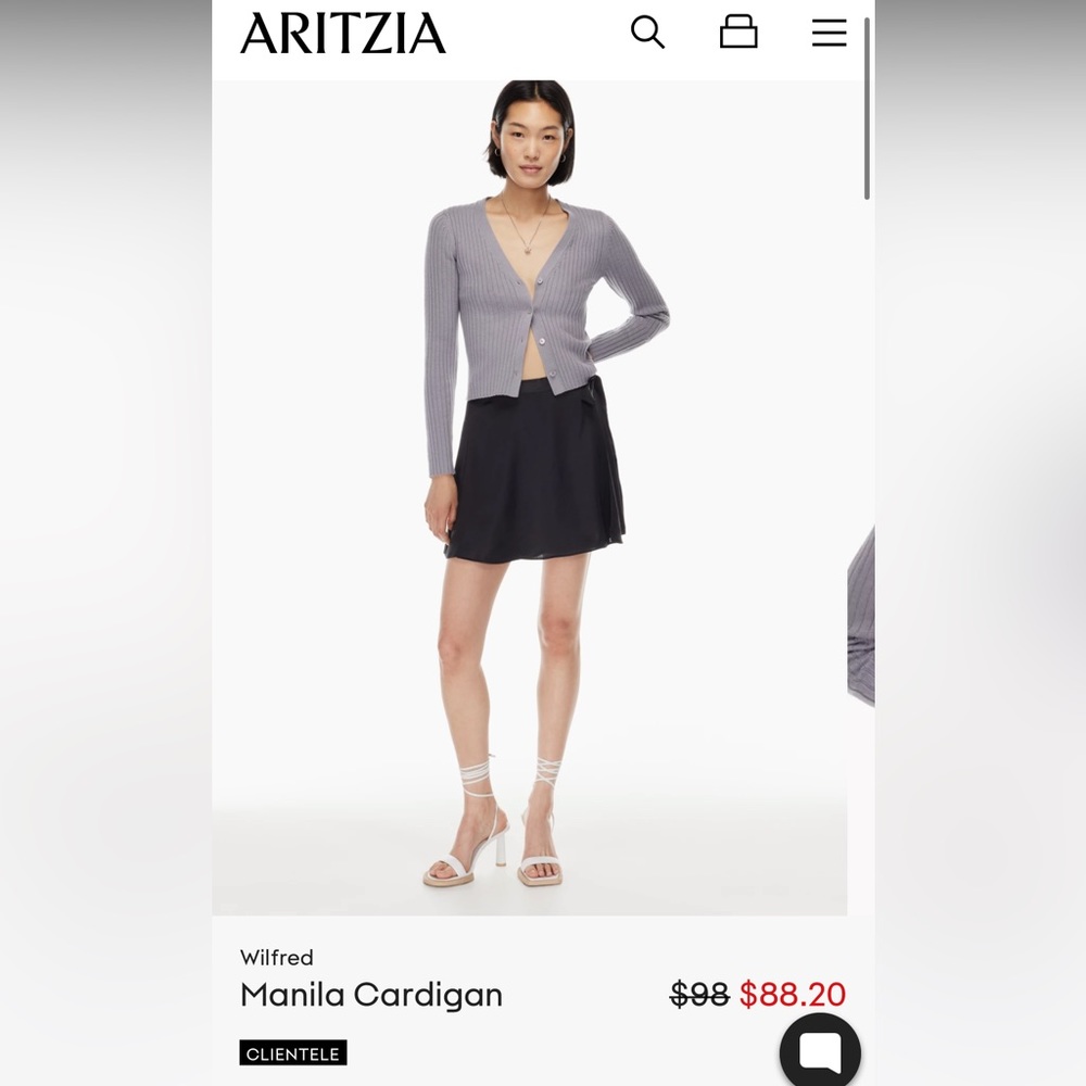 Aritzia Wilfred Manila Cardigan Size M